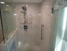 Walk in shower in the Master Bathroom